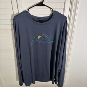 Marine Layer Navy Long Sleeve with Mountain Graphic